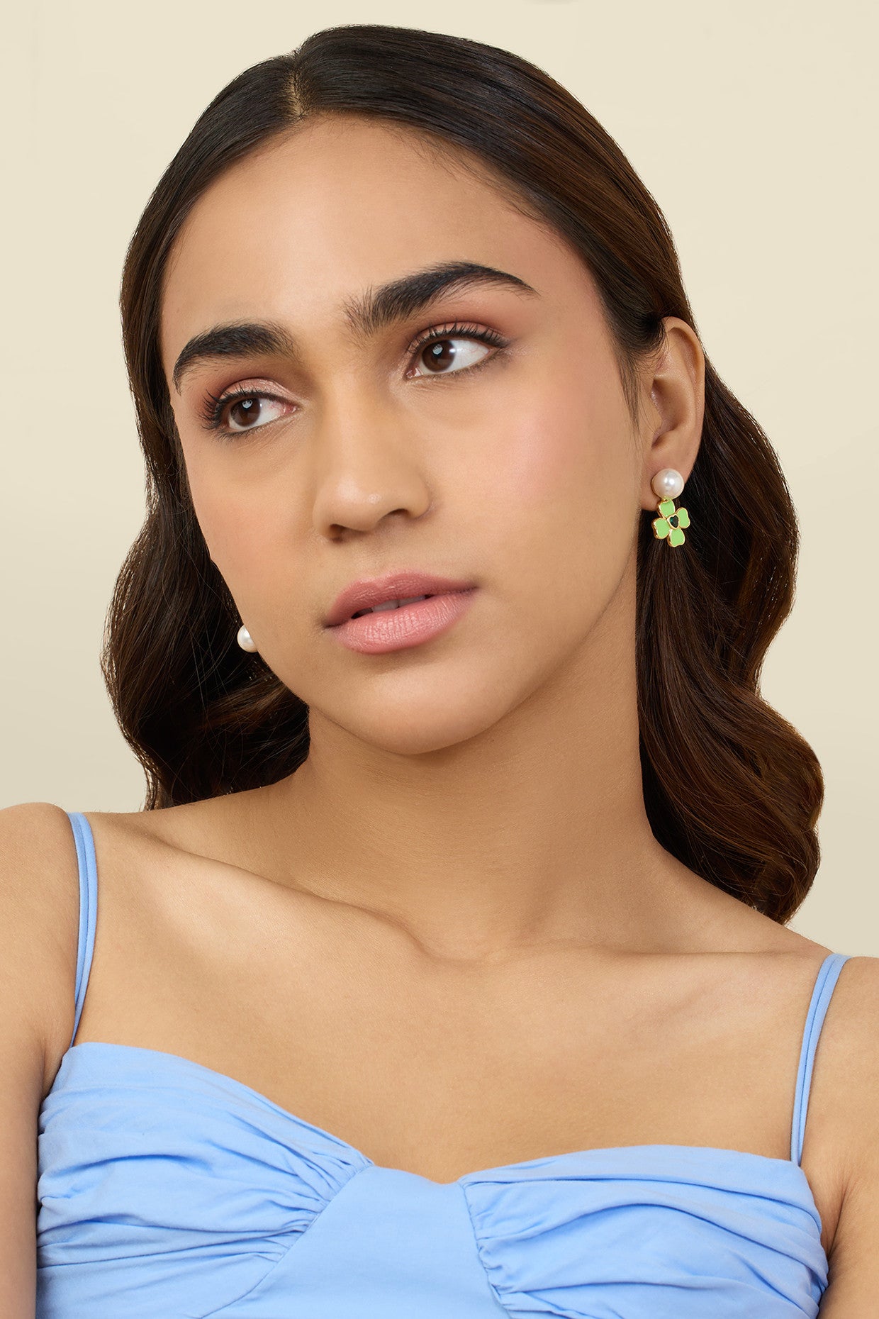 Neon Clover Earrings In 18Kt Gold Plated