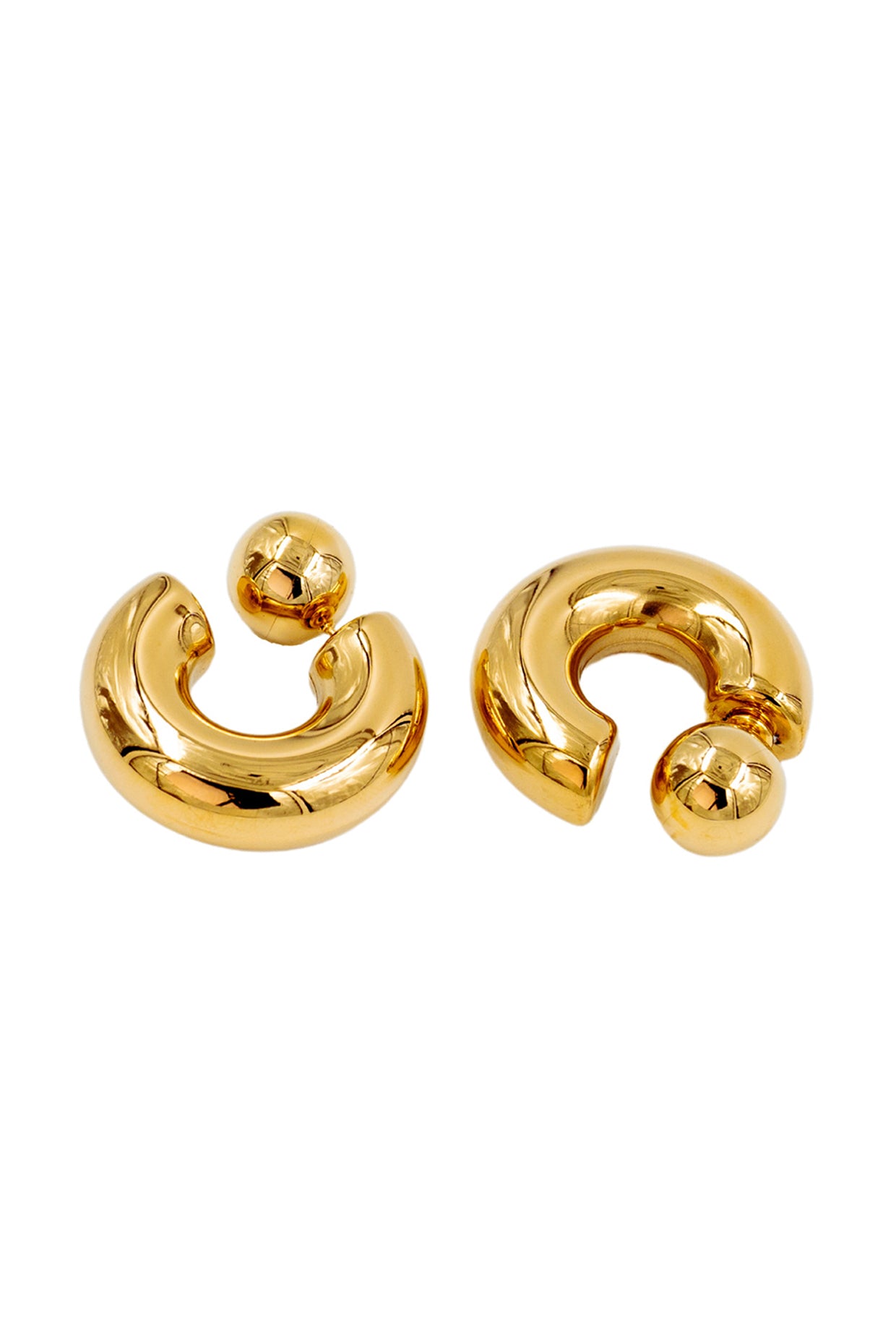 18kt Gold Plated Double Sided Hoops