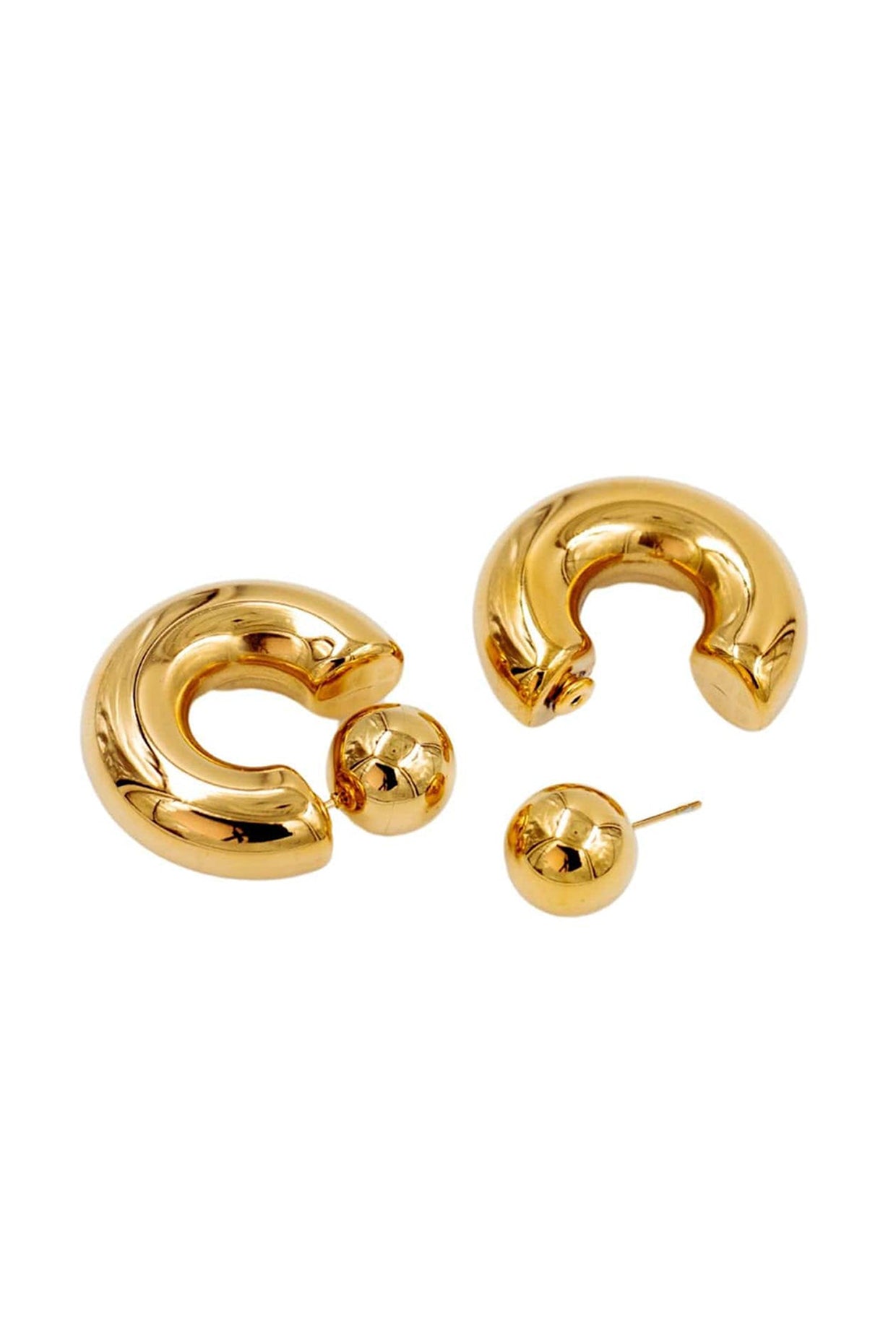 18kt Gold Plated Double Sided Hoops