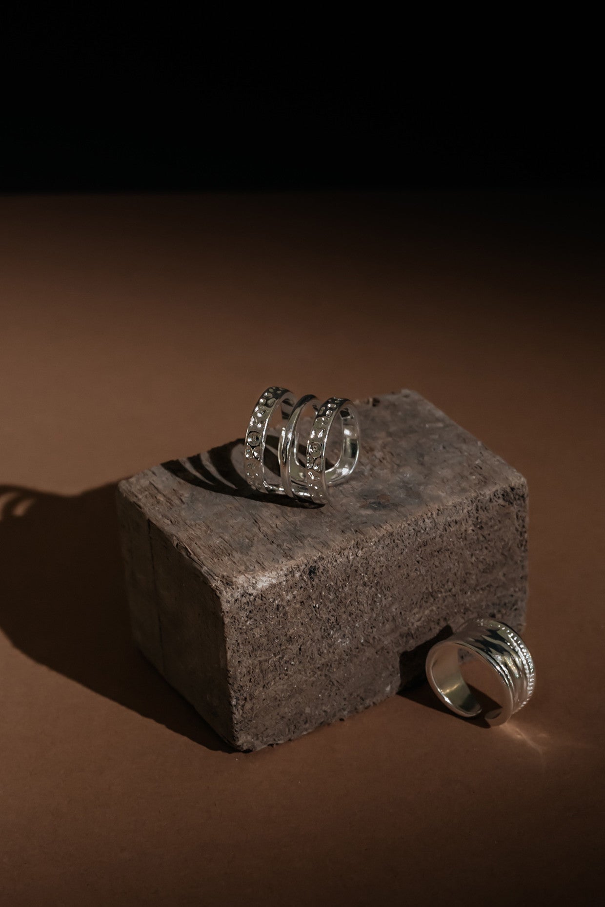 Noah Triple Line Rings Set