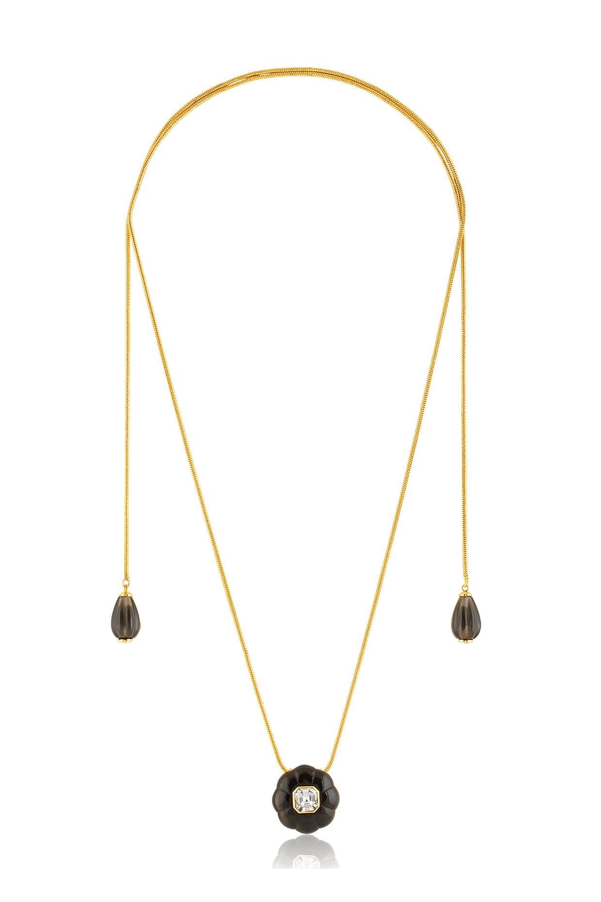 Noir Garden Statement Necklace 18Kt Gold Plated