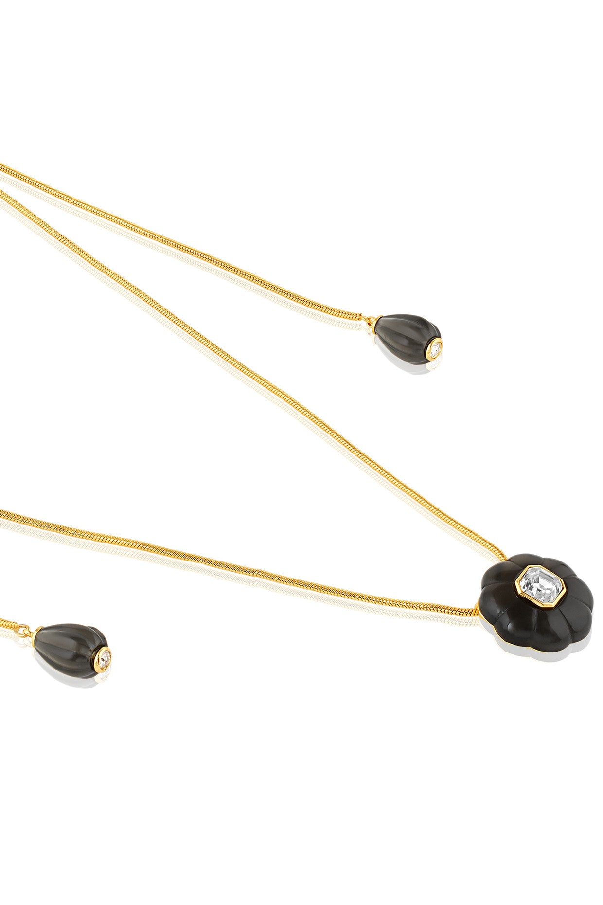 Noir Garden Statement Necklace 18Kt Gold Plated