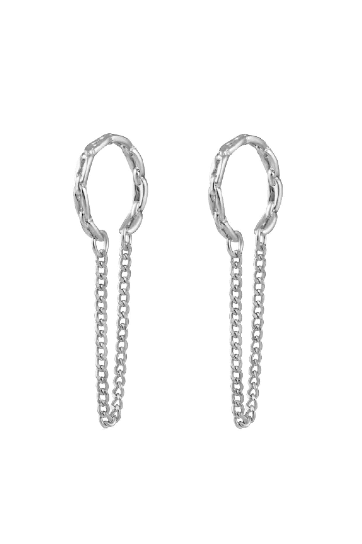 Silver Chain Ear Cuff