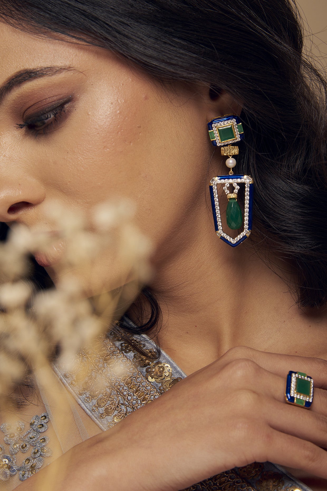 Nur Jahan Earrings in Sterling Silver