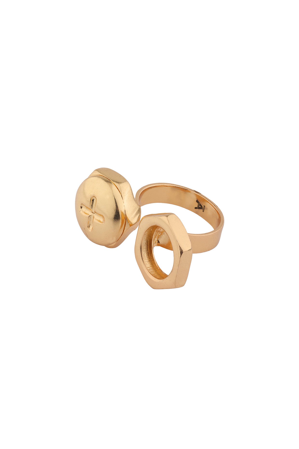 Nut Ring 22Kt Gold-Plated