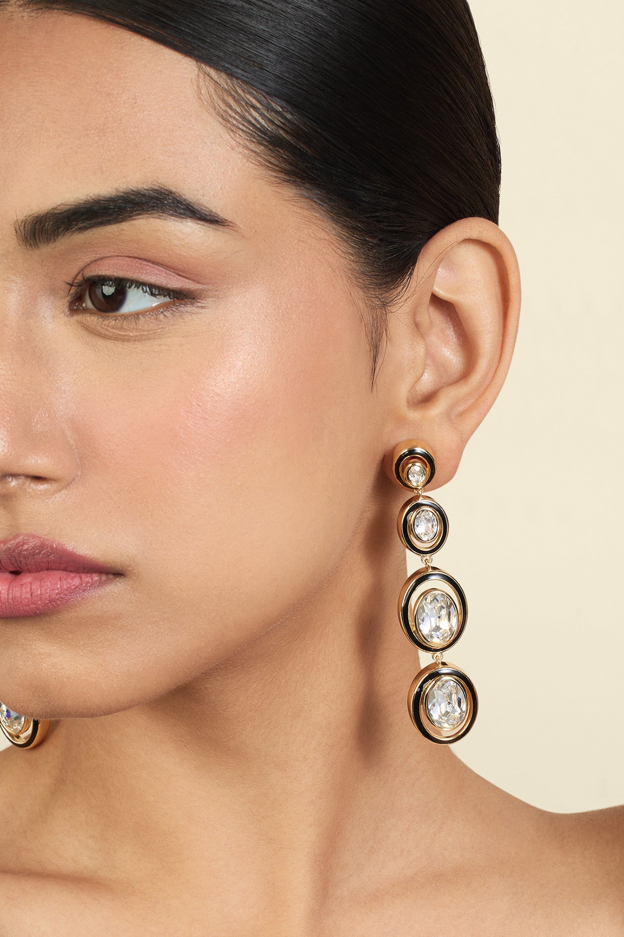 Oceanus Drop Dangler Earrings 18Kt Gold Plated