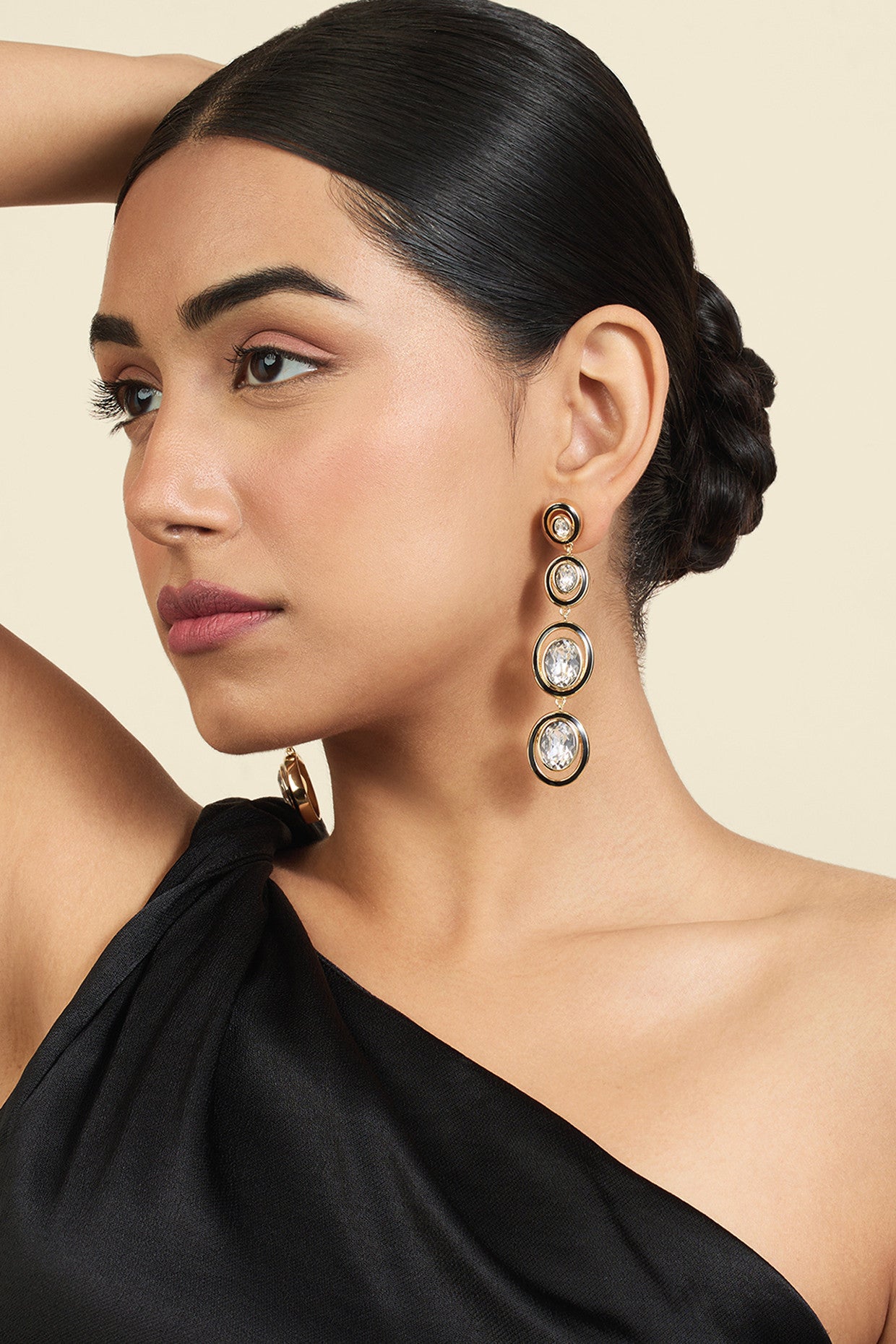 Oceanus Drop Dangler Earrings 18Kt Gold Plated