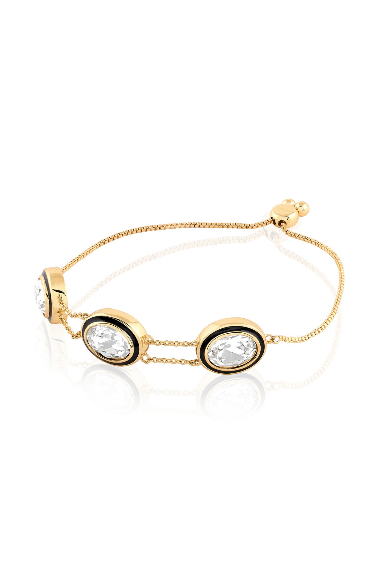 Oceanus Oval Bolo Bracelet 18Kt Gold Plated