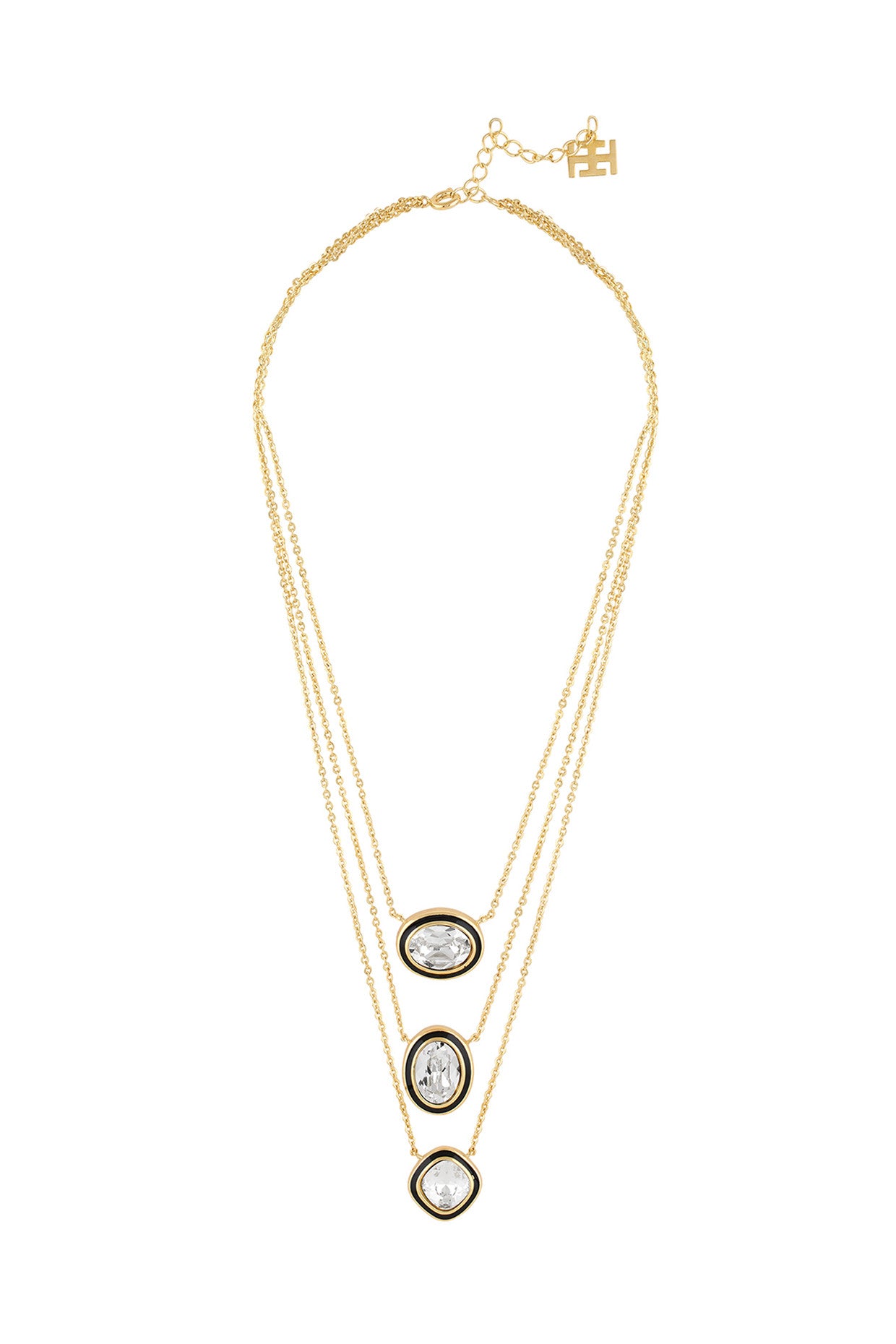Oceanus Three-Layered Necklace 18Kt Gold Plated