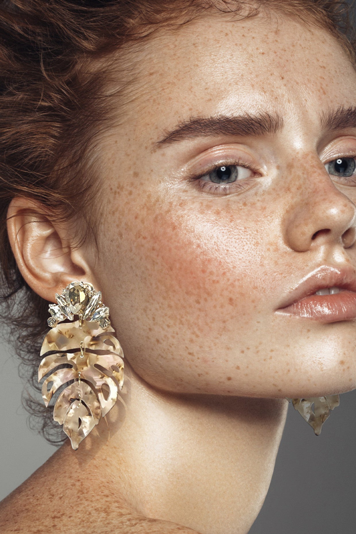 Omega Clasp Fun Crystal Pendant Earrings