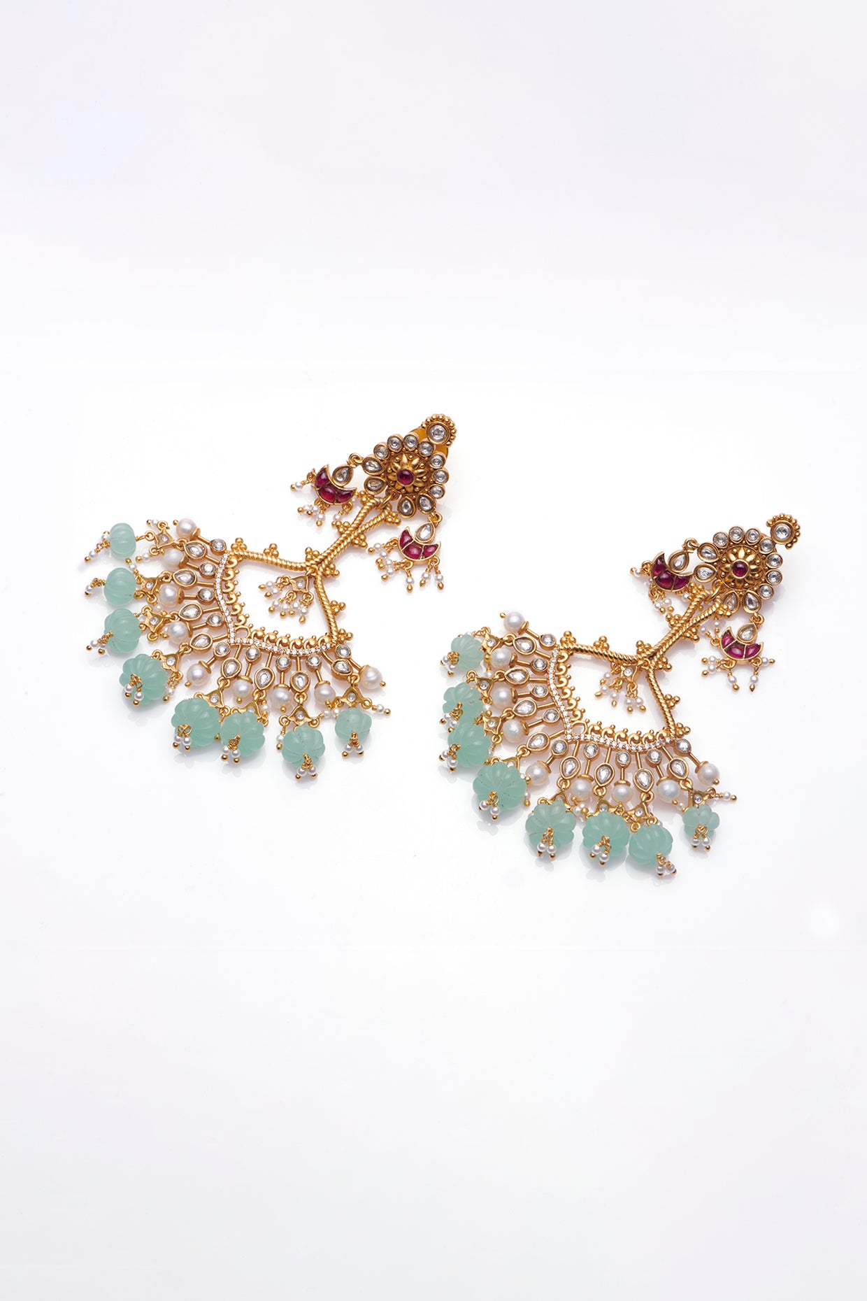 22kt Gold Plated Touch Of Azure Earrings