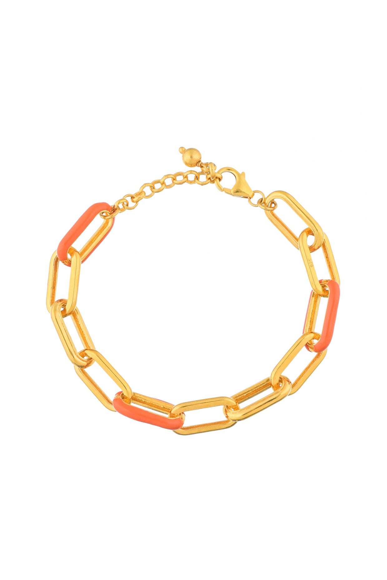 Orange Sage Link Bracelet