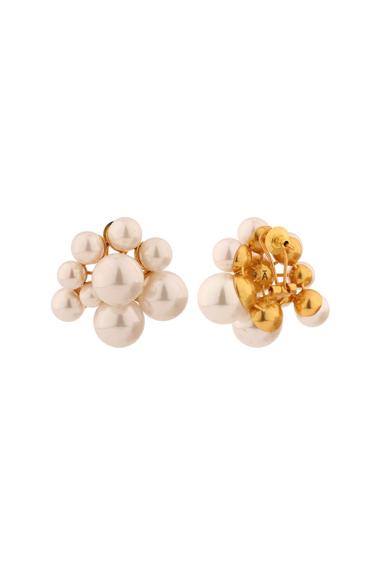 OTT Pearl Earrings 22Kt Gold-Plated