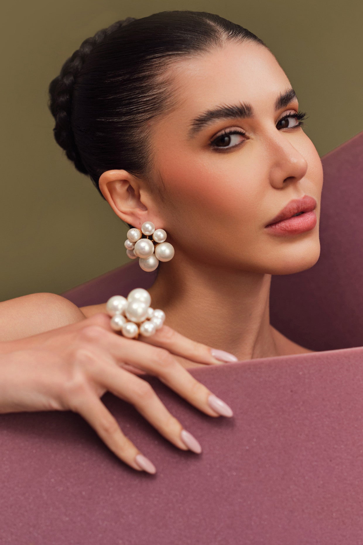 OTT Pearl Earrings 22Kt Gold-Plated