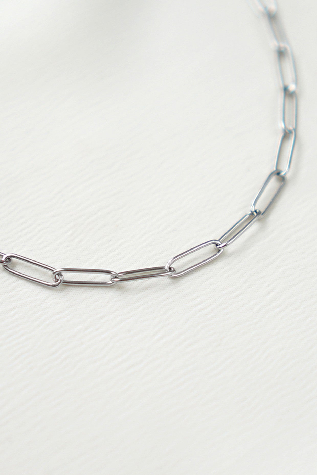 Paperclip Link Silver Bracelet