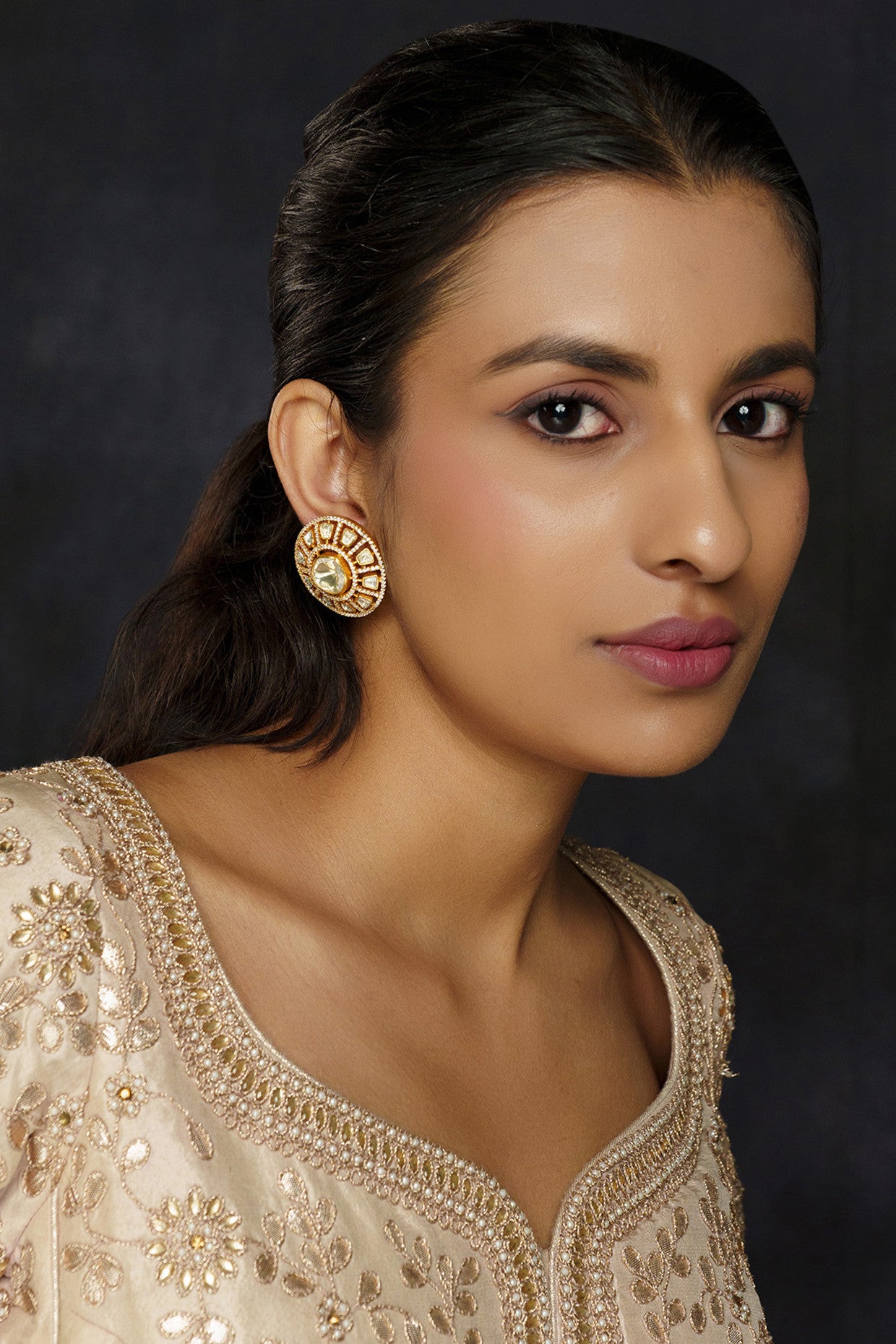 Aaru Green Moissanite Earrings