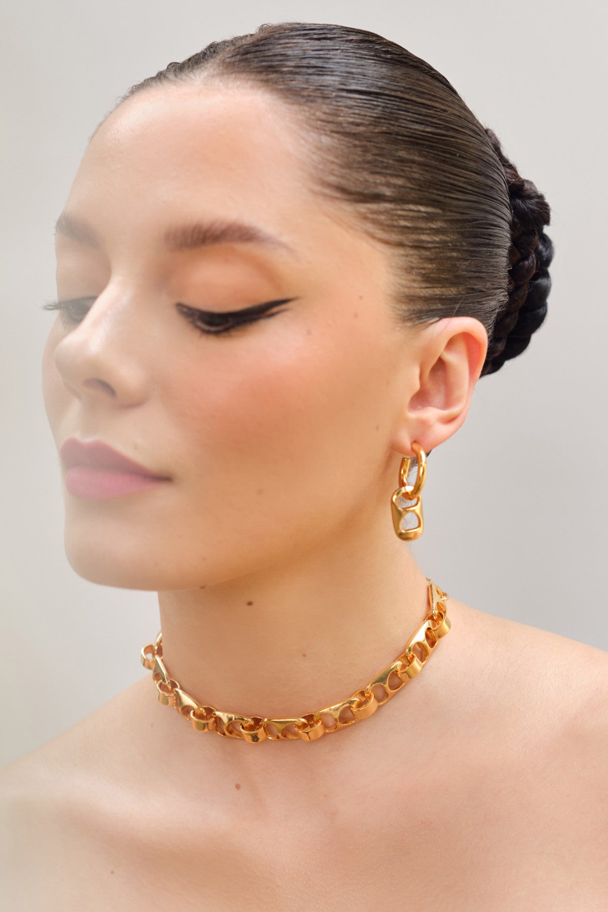 Petite Can Choker Necklace 22Kt Gold-Plated