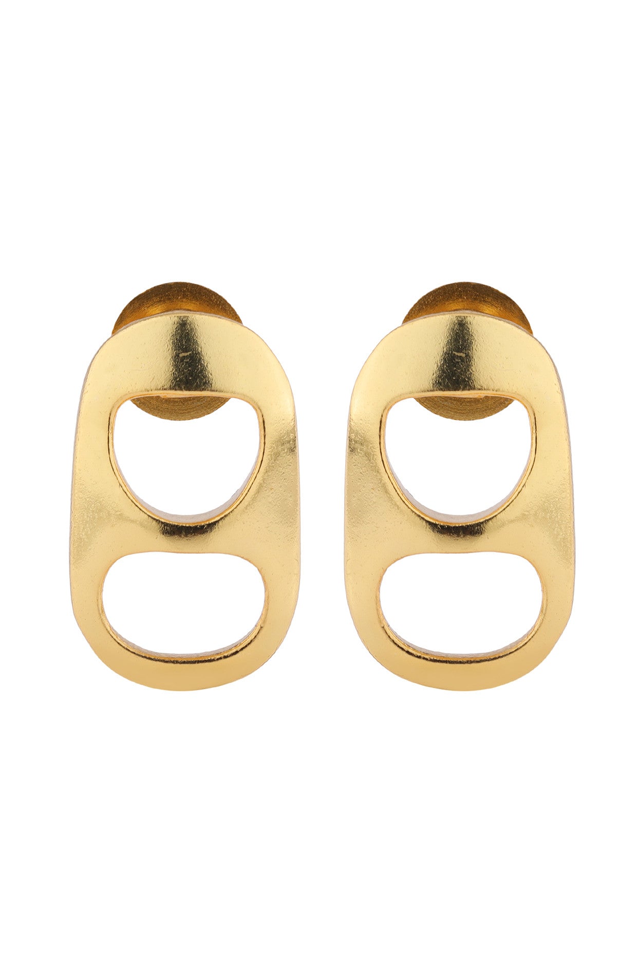 Petite Can Studs Earrings 22Kt Gold-Plated