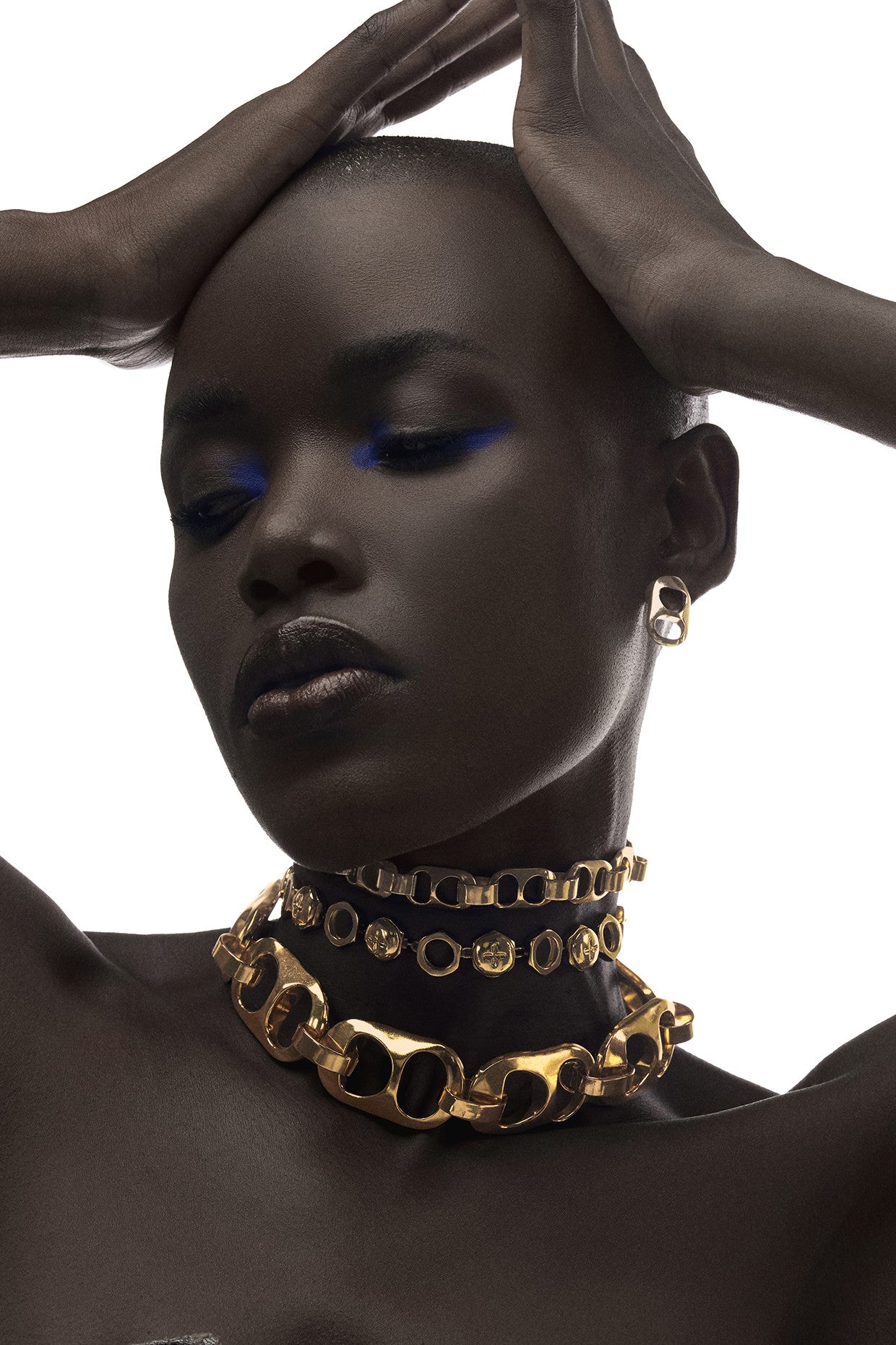 Petite Can Studs Earrings 22Kt Gold-Plated