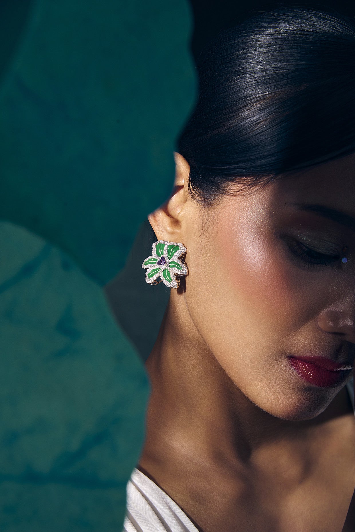 Phlox Stud Amethyst in Sterling Silver