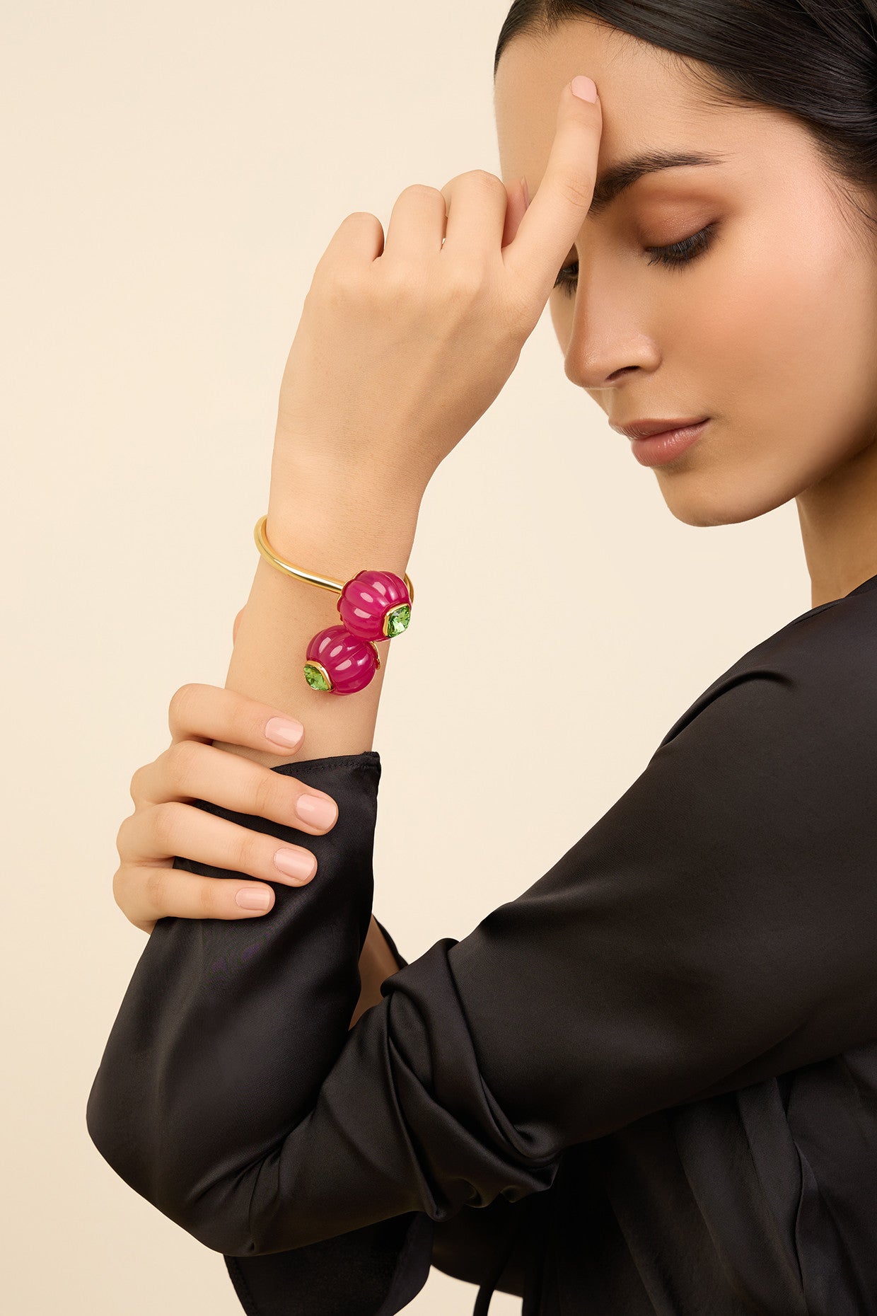 Pink & Aqua Open Cuff