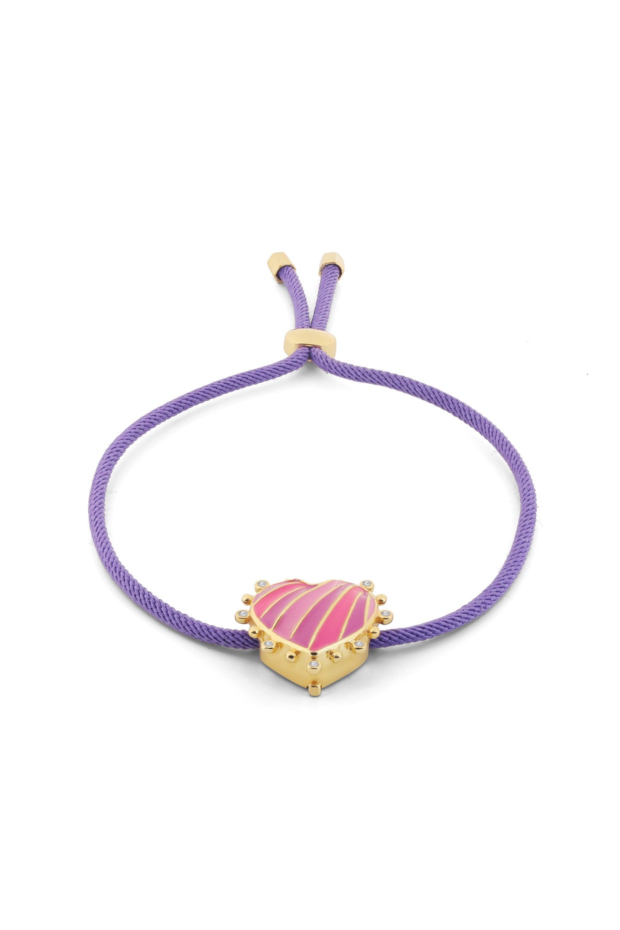 Pink Heart Enamel Bracelet