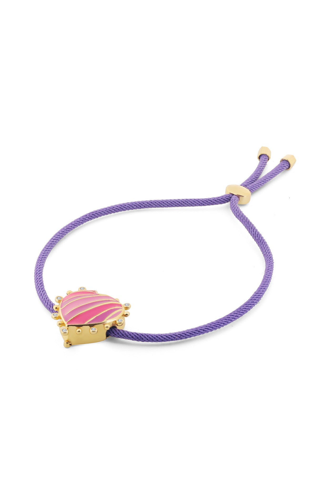 Pink Heart Enamel Bracelet