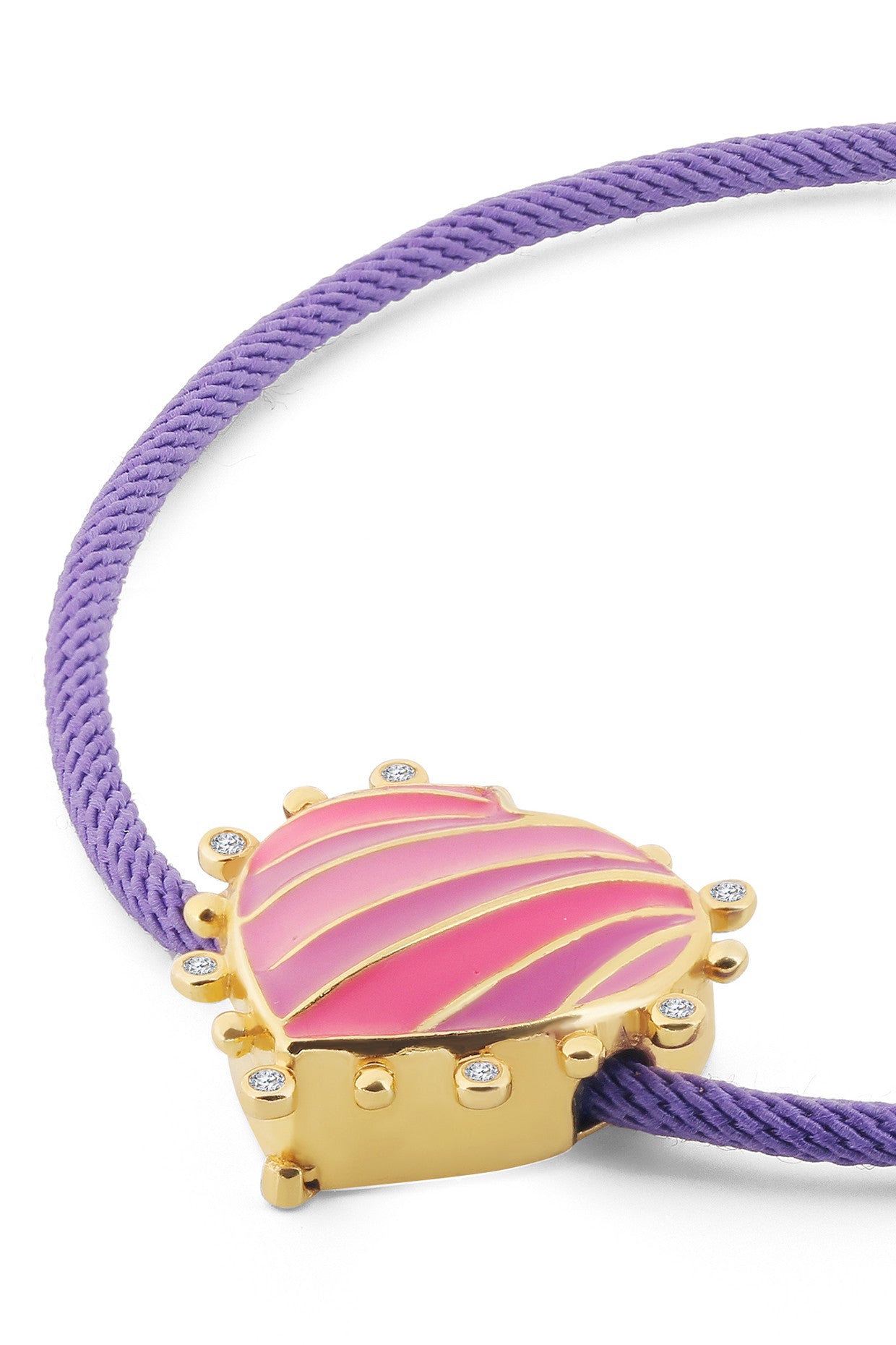 Pink Heart Enamel Bracelet