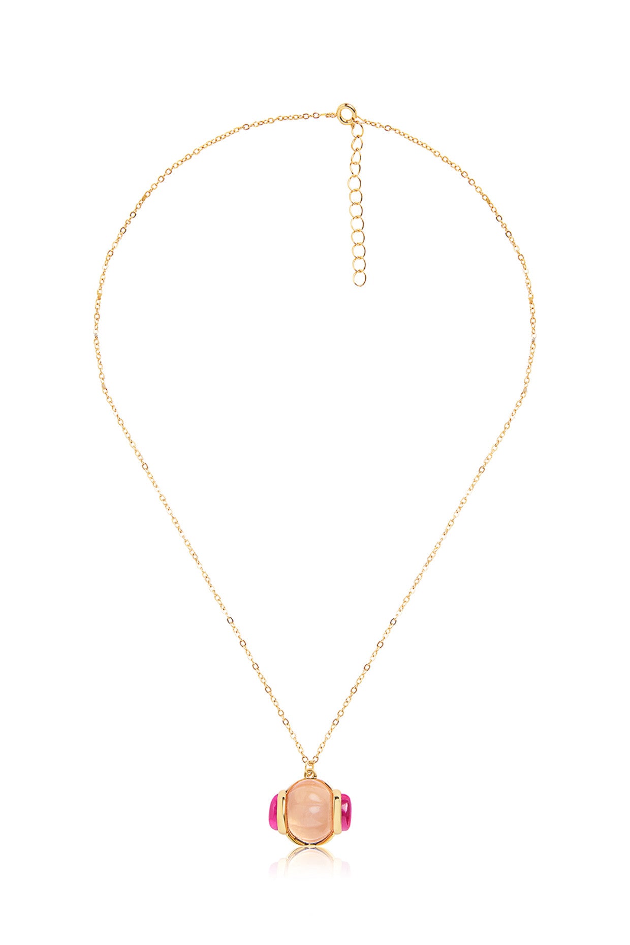 Pink Tourmaline Pendant Necklace