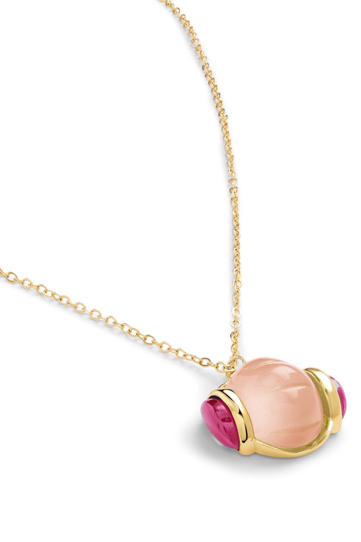 Pink Tourmaline Pendant Necklace