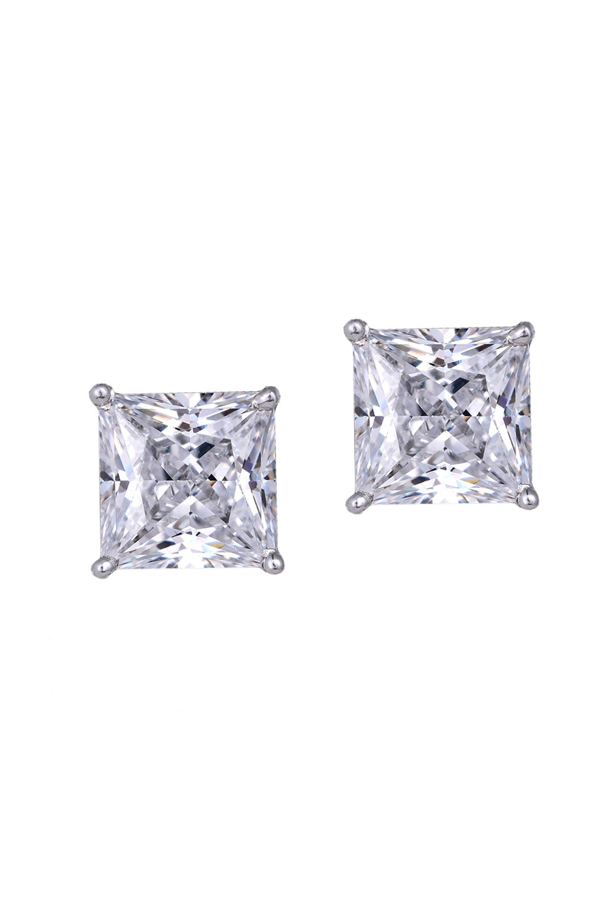 Princess Cut White Swarovski Zirconia Studs