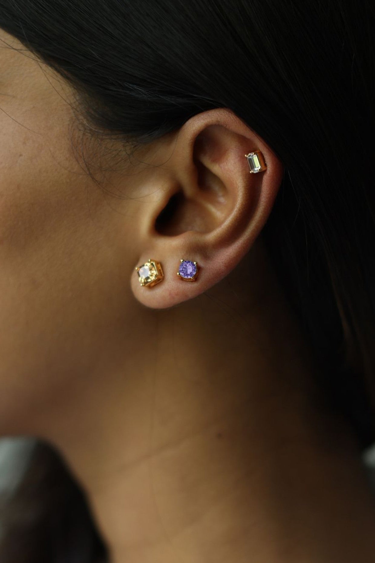 Purple Form Earrings