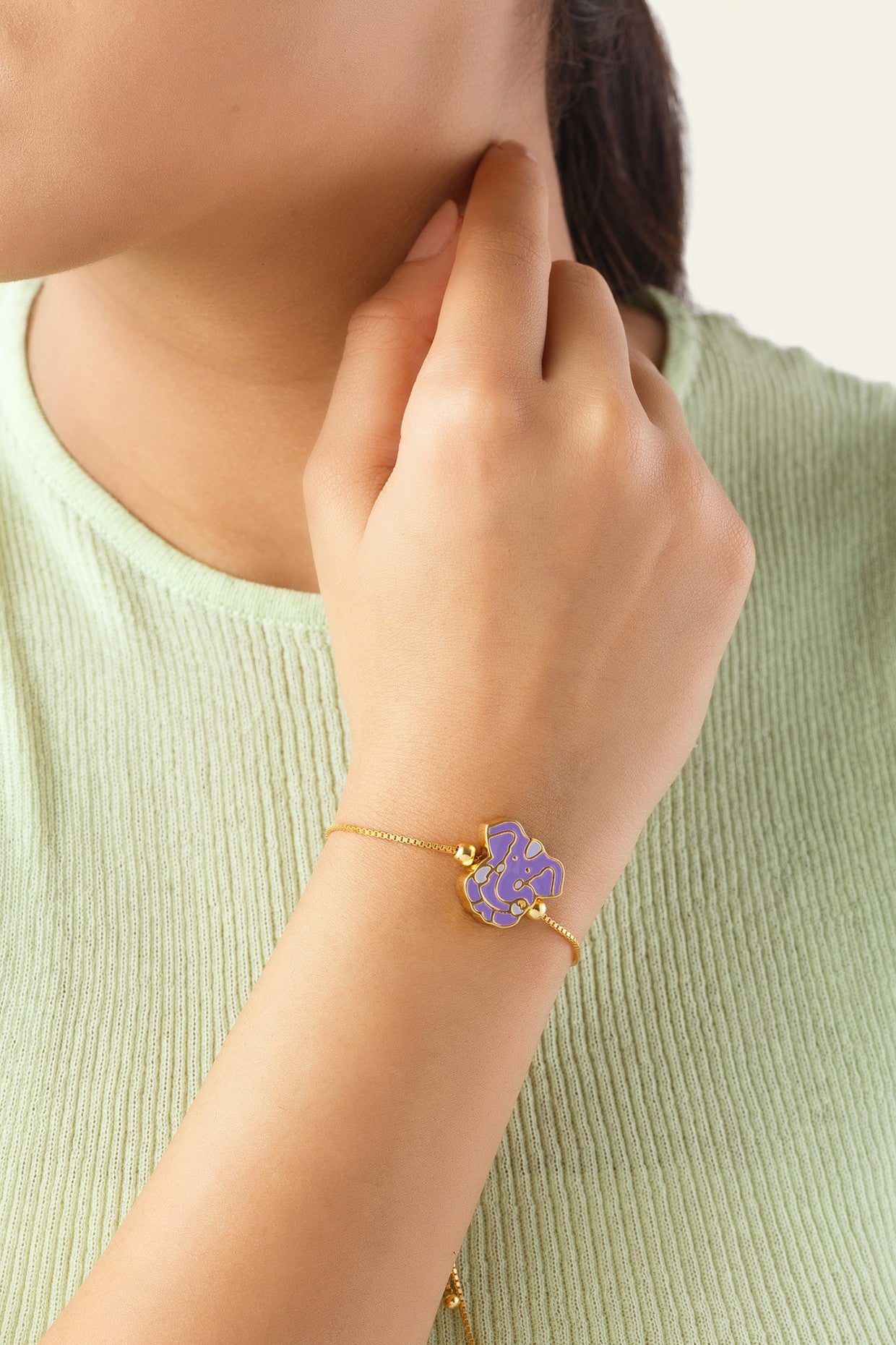 Purple Ganesha Bracelet