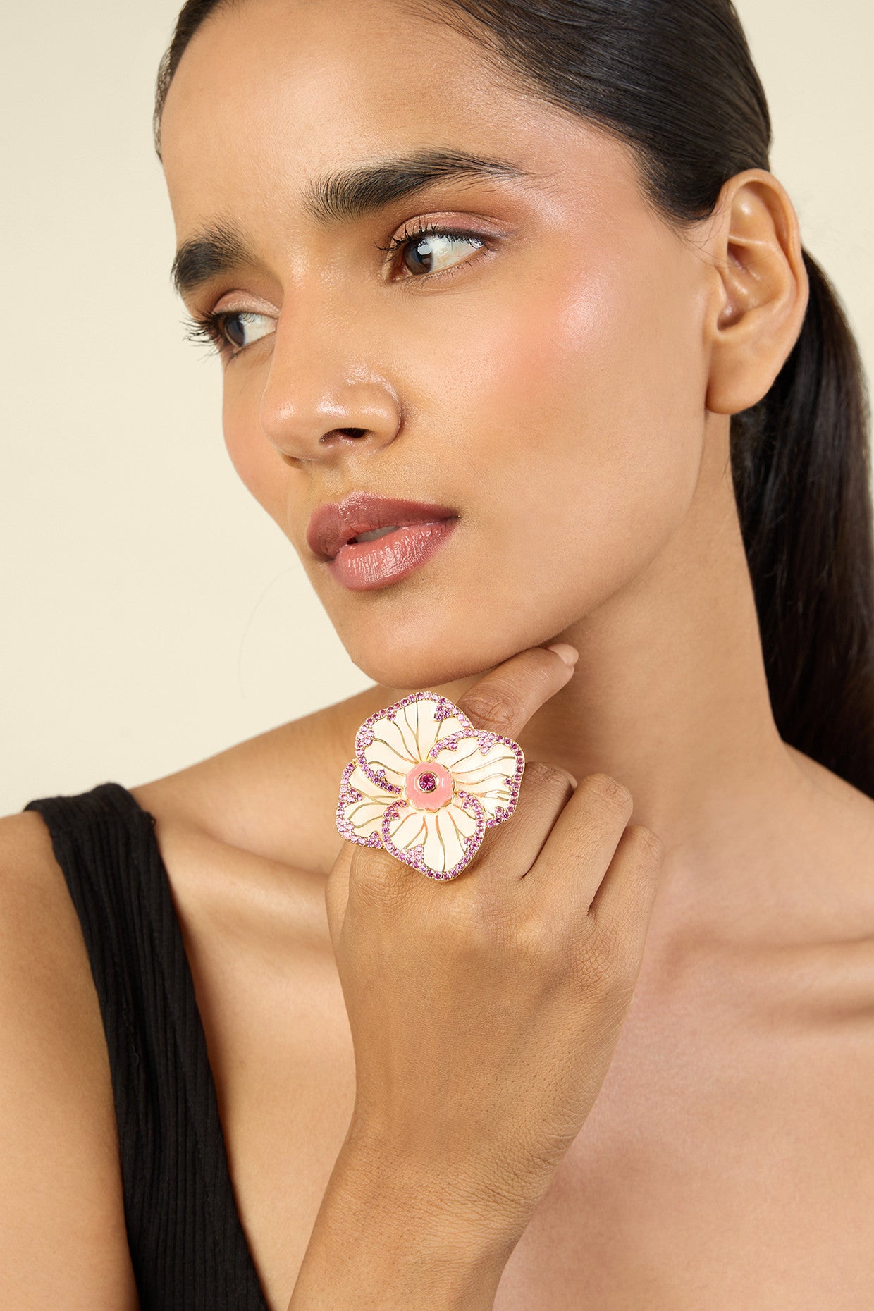 Blossom Reverie Ring 18Kt Gold Plated