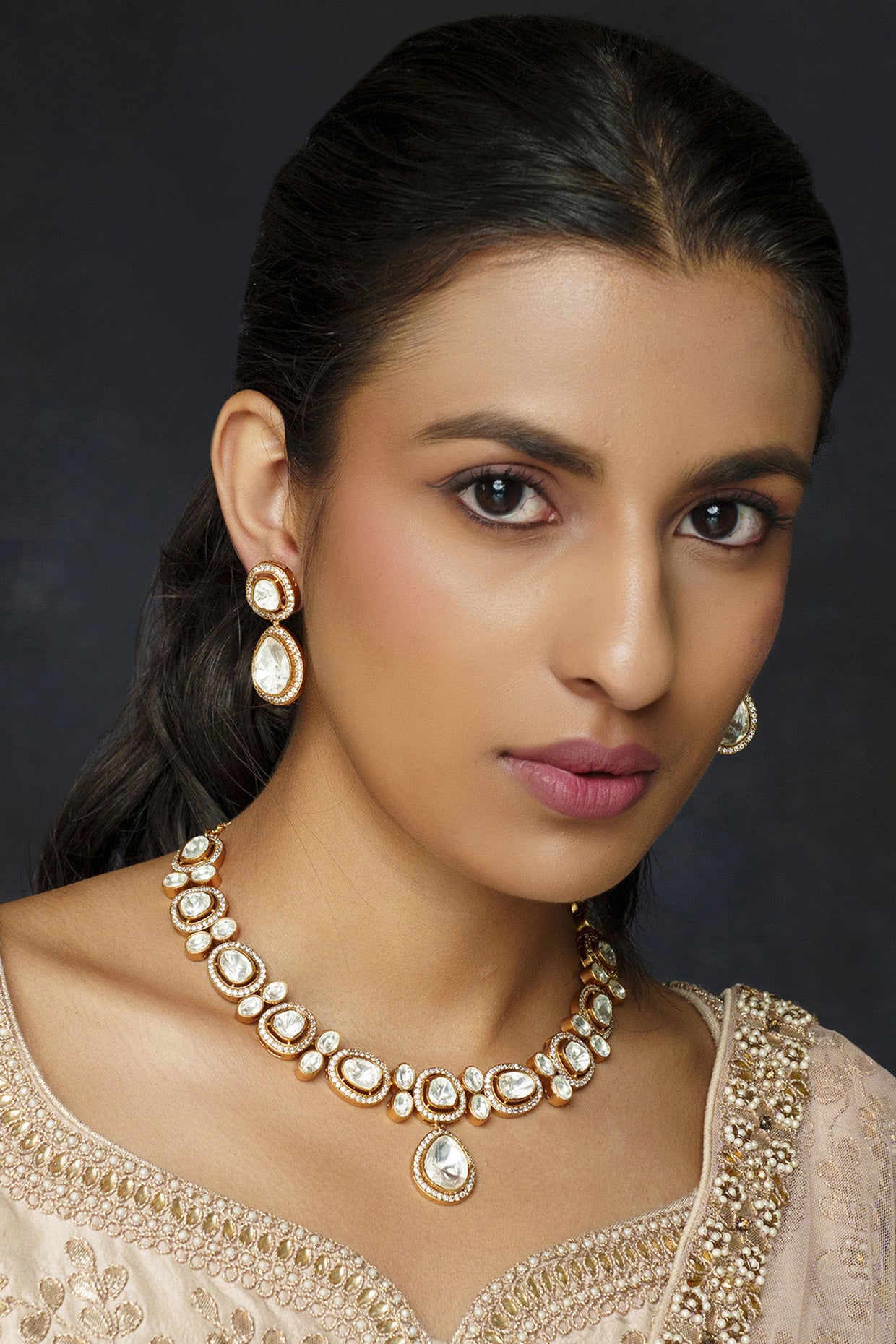 Shahi Moissanite Necklace Set