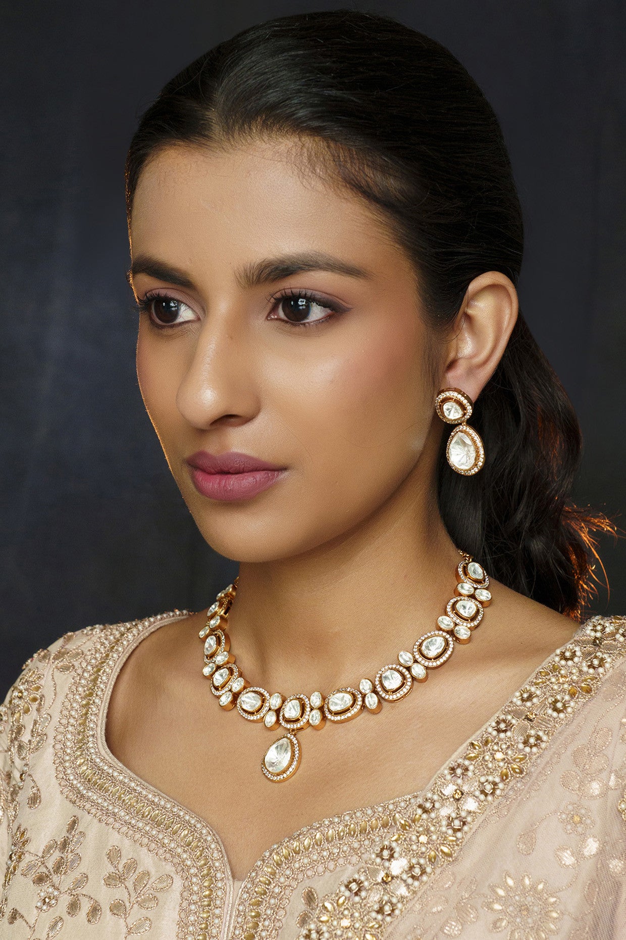 Rabiya Moissanite Necklace Set