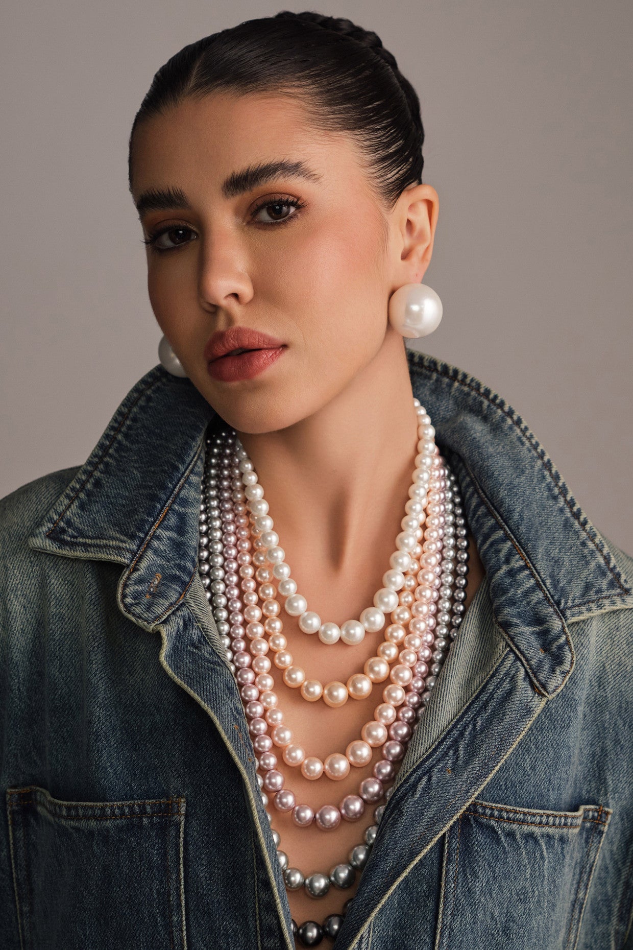 Rainbow Graded Pearl Necklace