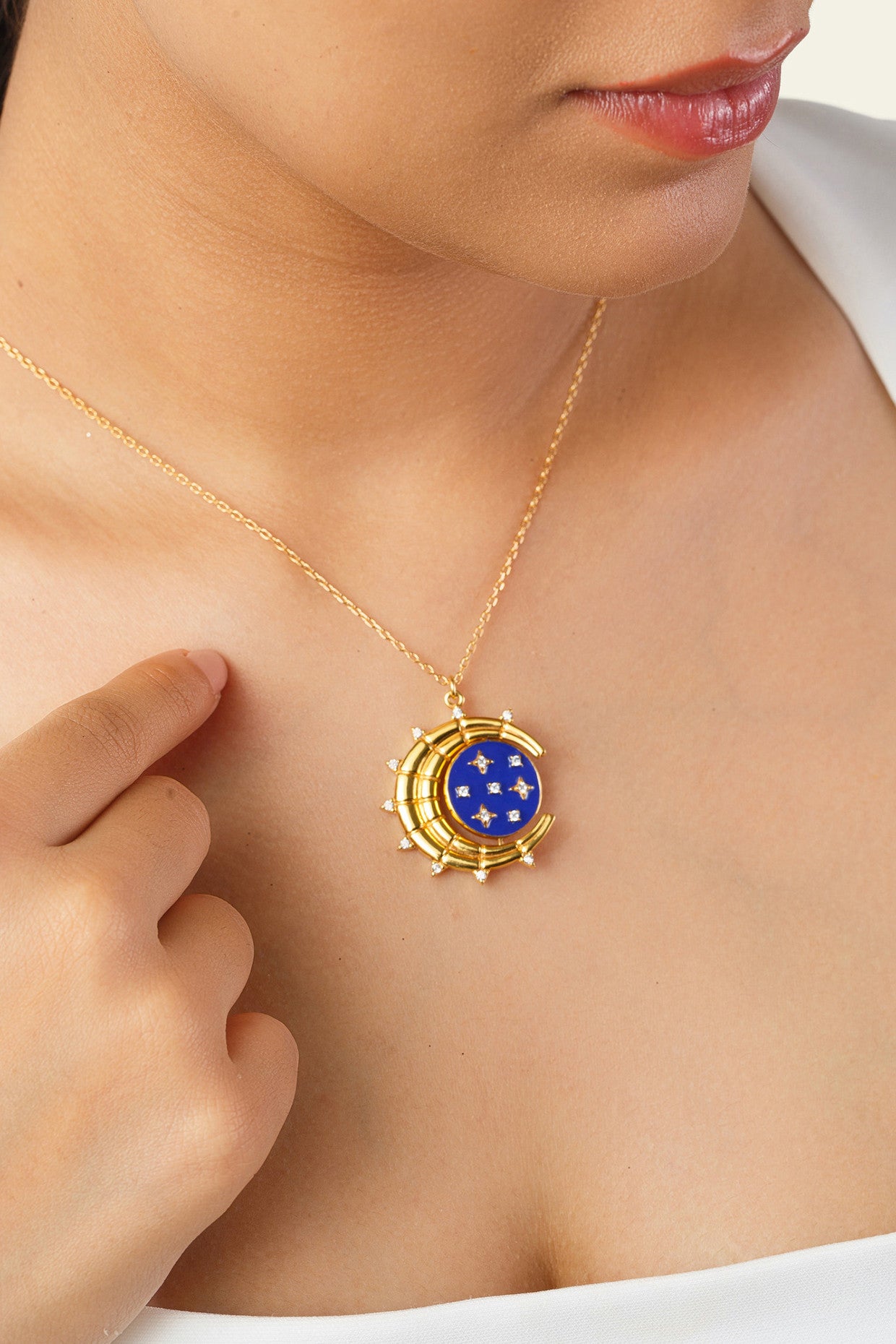 Reversible Sun & Stars Necklace