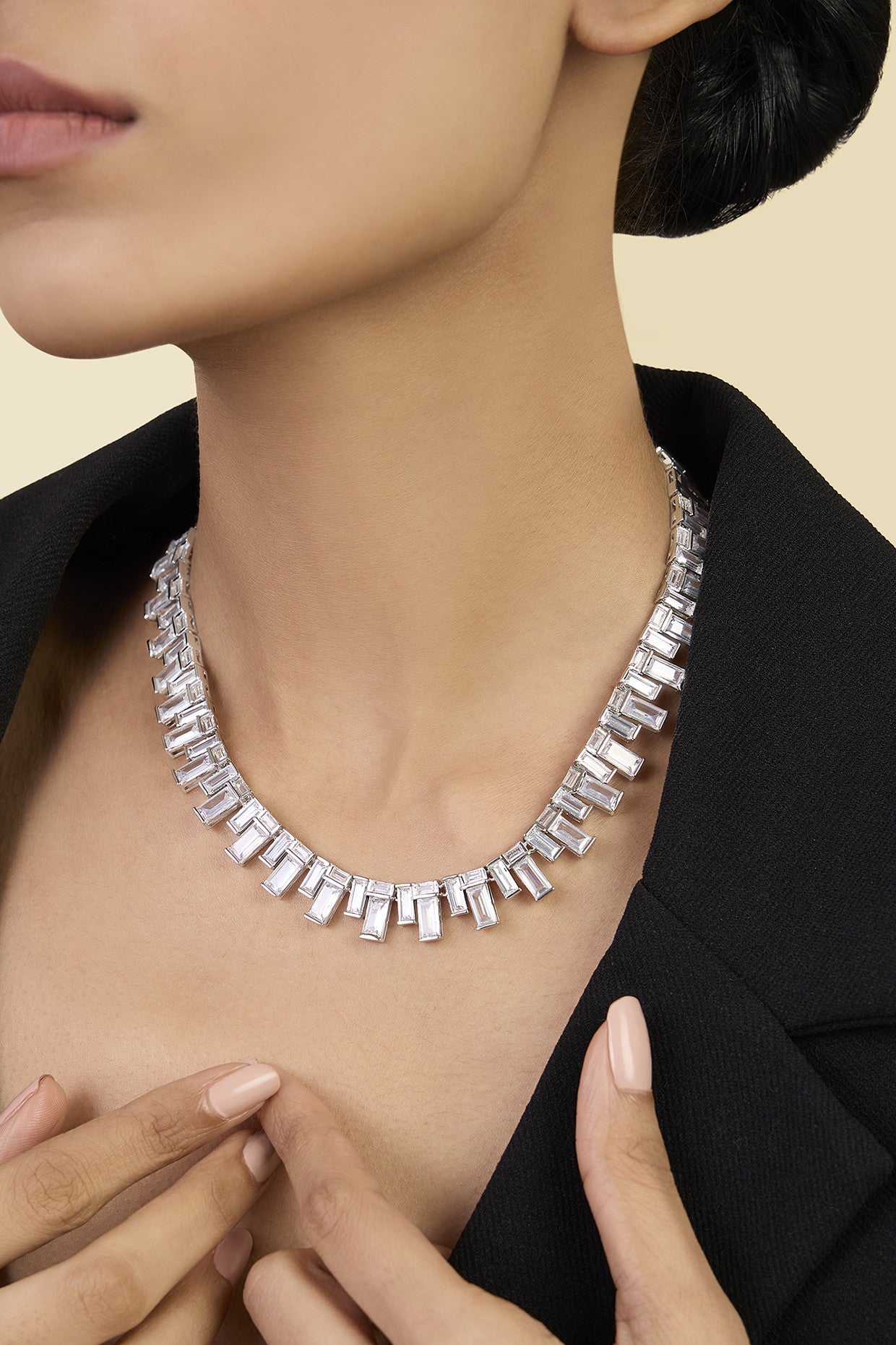 Riviere Baguette Necklace