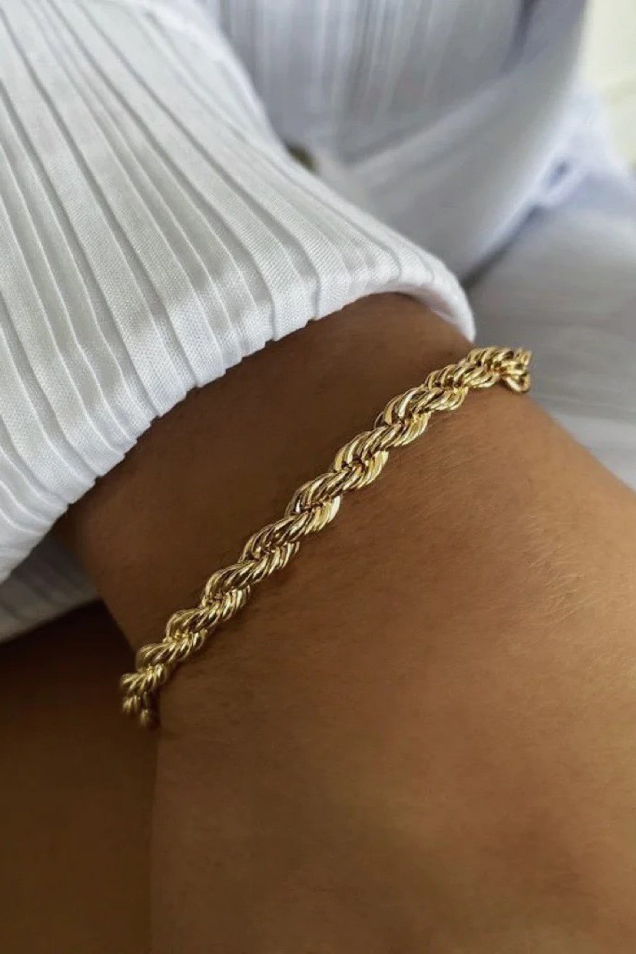 Rope Chain Gold Bracelet