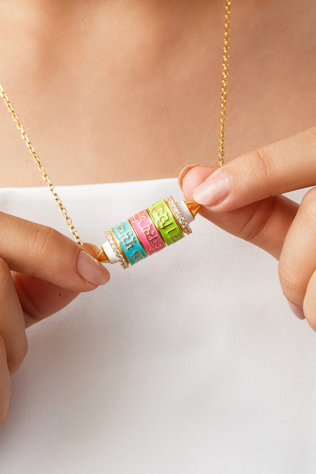 Rotating Mantra Necklace