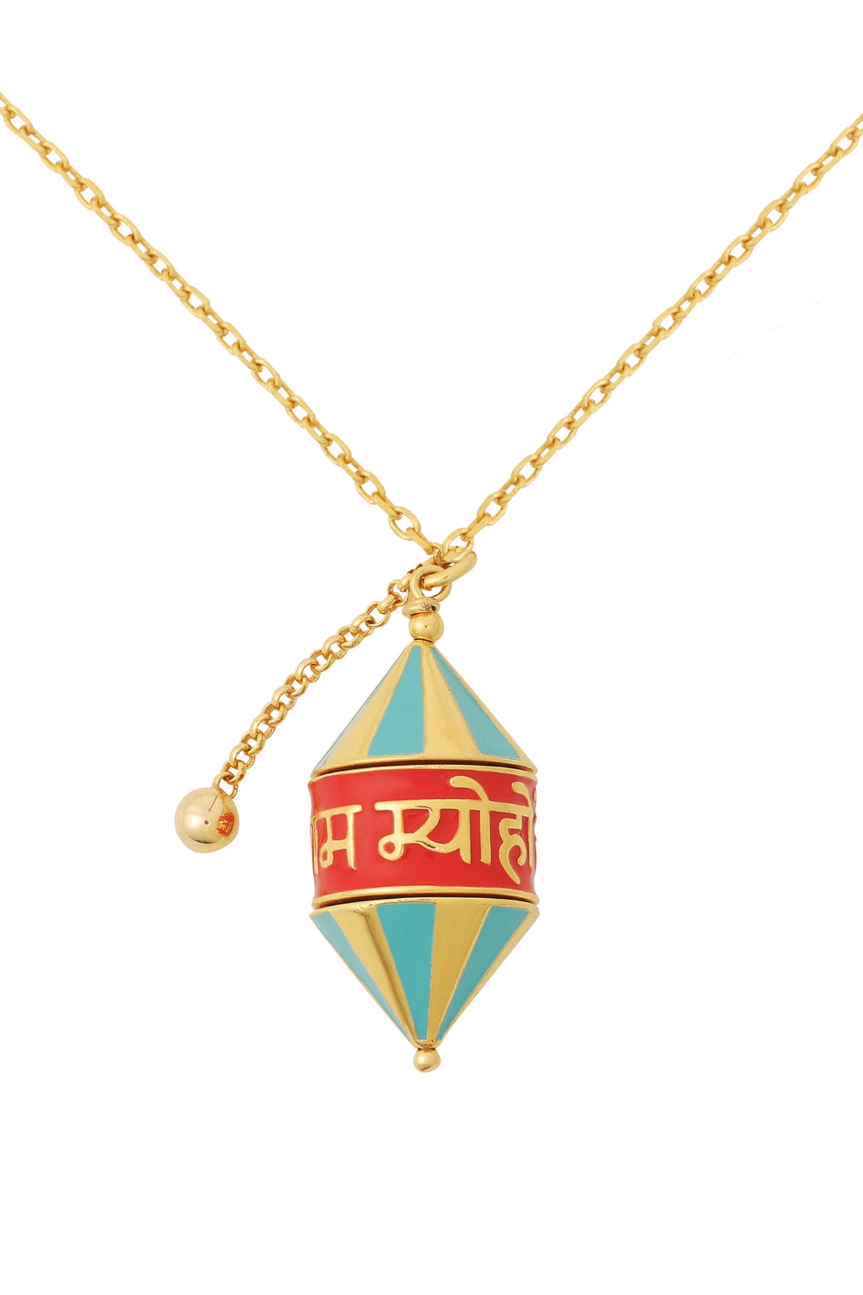 Rotating Prayer Wheel Necklace