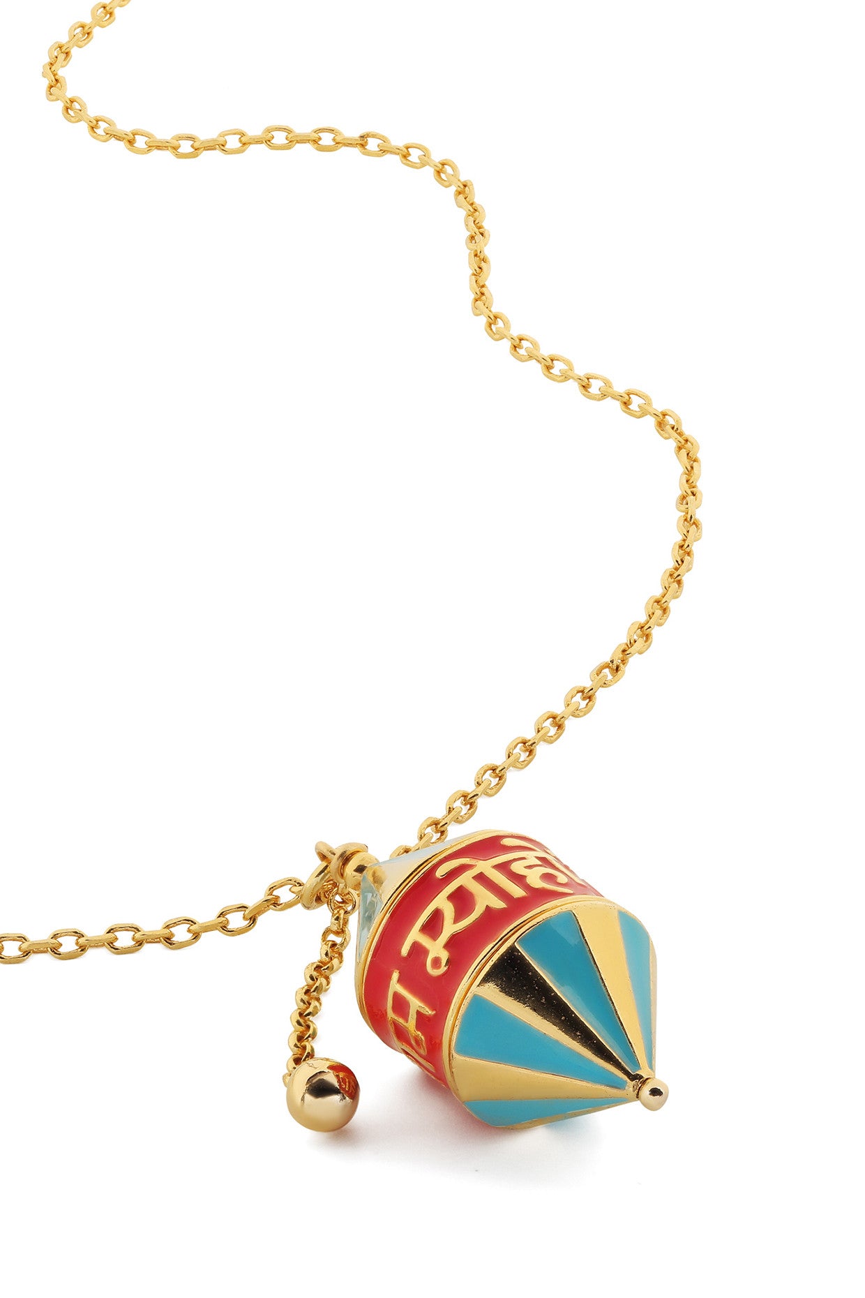 Rotating Prayer Wheel Necklace