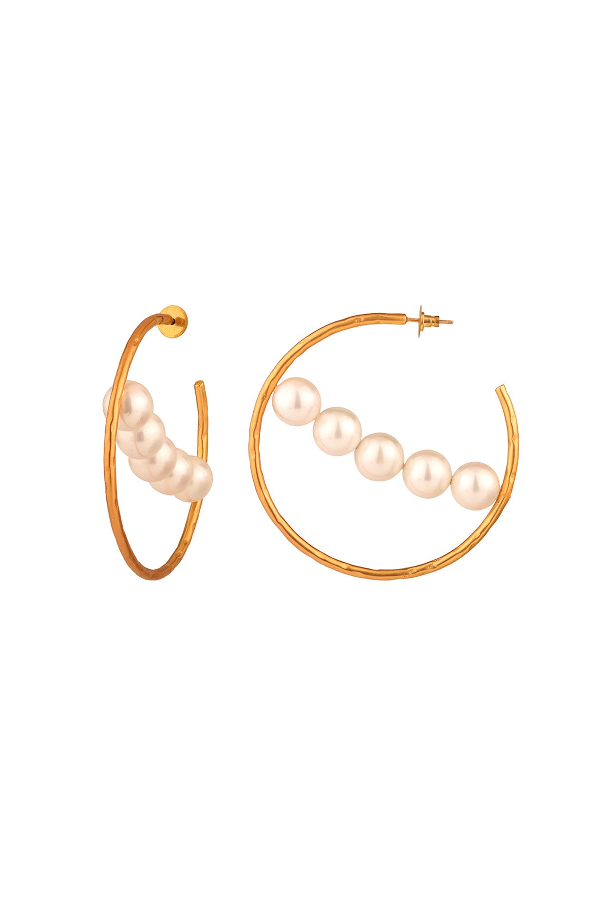 Roundabout Hoops in 22Kt Gold Plating