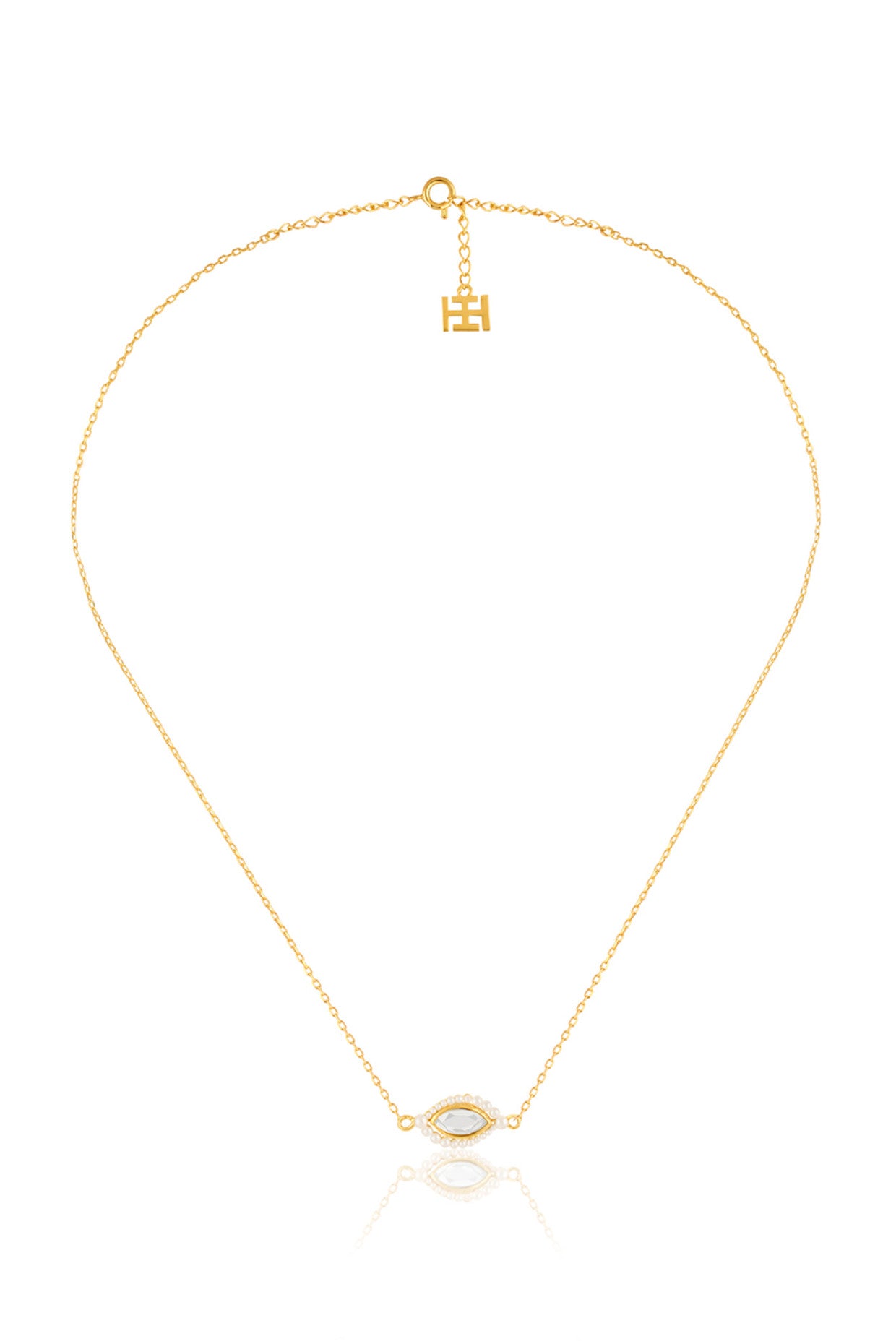 Rozana Mirror Moti Necklace