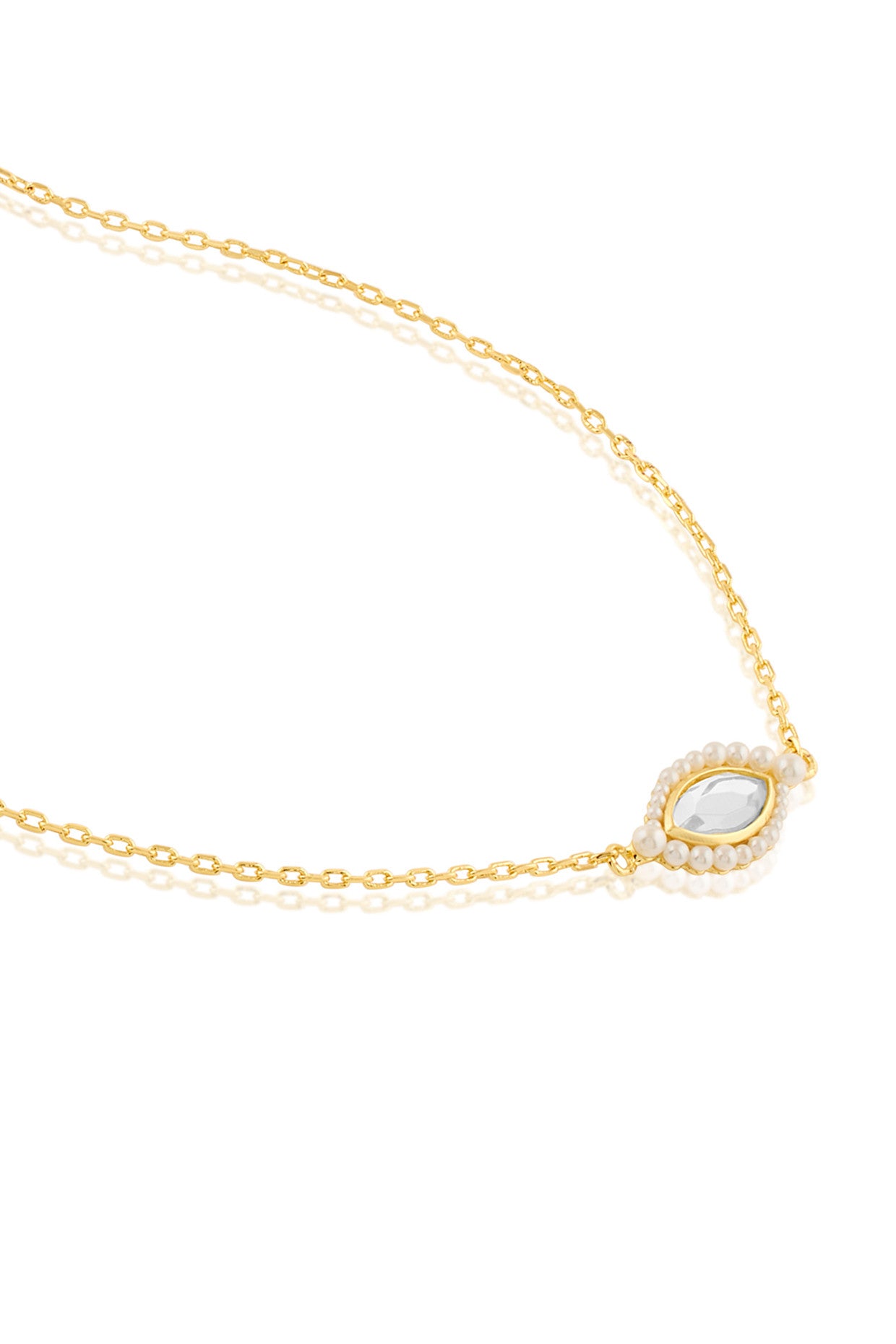 Rozana Mirror Moti Necklace