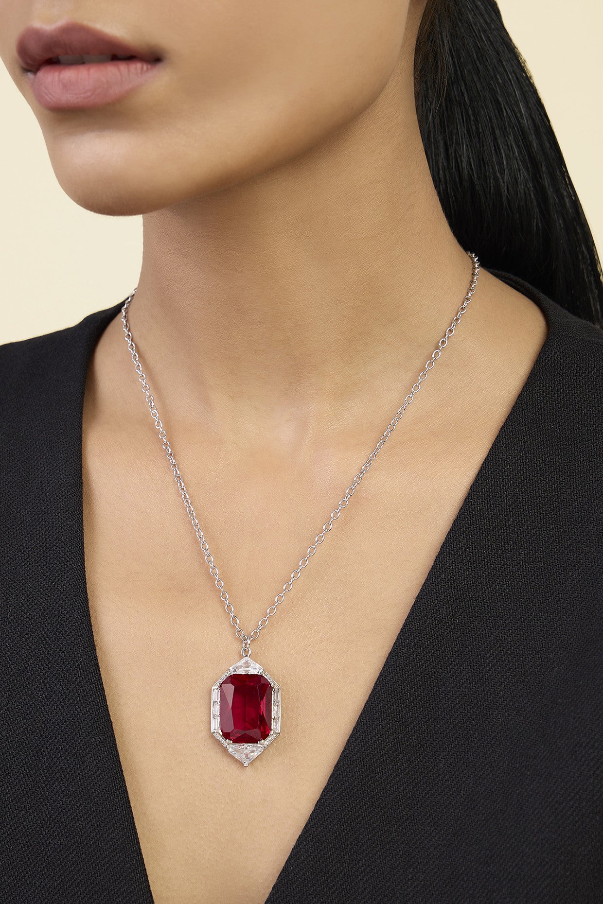 Ruby Corumdum Statement Pendant