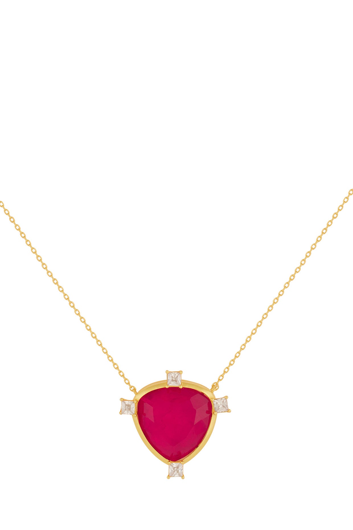 Ruby Mirros Layered Necklace