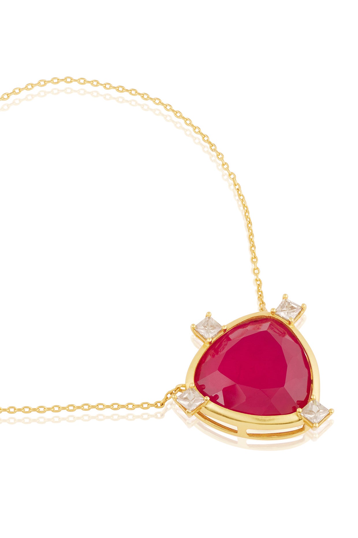 Ruby Mirros Layered Necklace