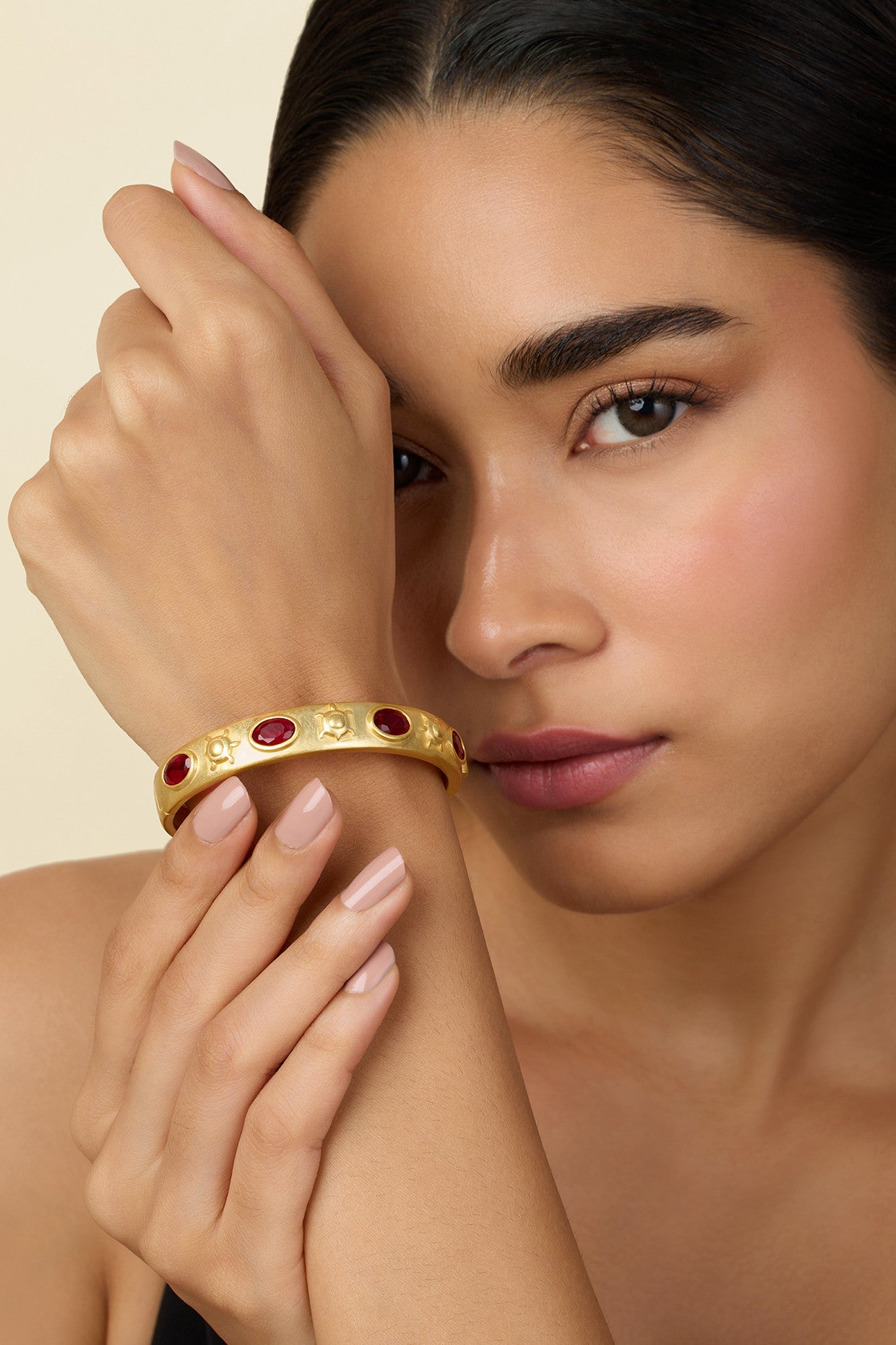 Ruby Oval Hinge Bangle